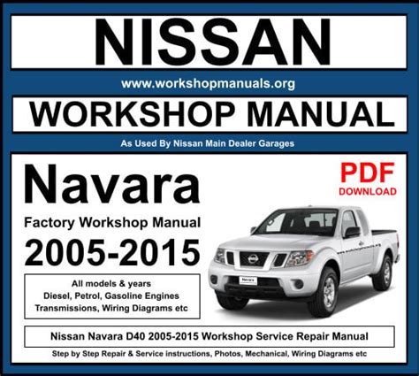 NISSAN NAVARA WORKSHOP MANUAL FREE DOWNLOAD Ebook Doc
