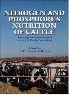 NITROGEN AND PHOSPHORUS NUTRITION OF CATTLE Ebook Reader