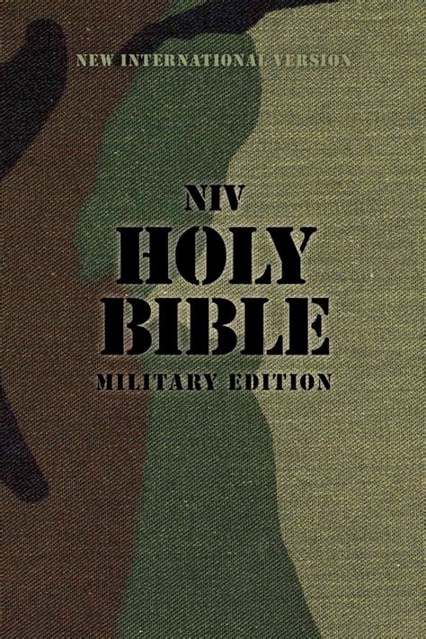 NIV Holy Bible Military Edition Paperback Woodland Camo Doc