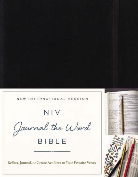 NIV Journal the Word Bible Large Print Hardcover Black Reflect Journal or Create Art Next to Your Favorite Verses Doc