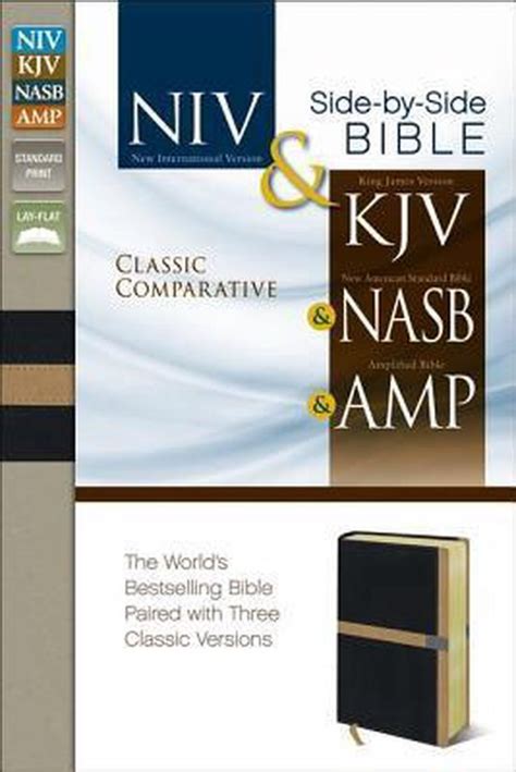 NIV KJV NASB Amplified Classic Comparative Parallel Bible Leathersoft Black Tan NIV and KJV and NASB and Amplified Epub