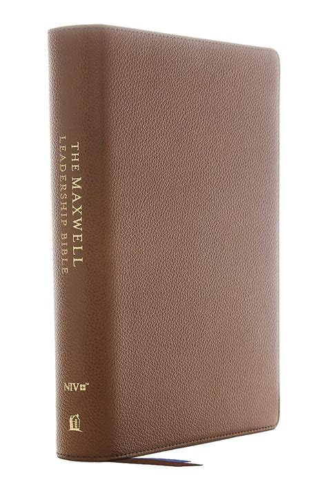 NIV Maxwell Leadership Bible 3rd Edition Genuine Leather Brown Comfort Print Reader