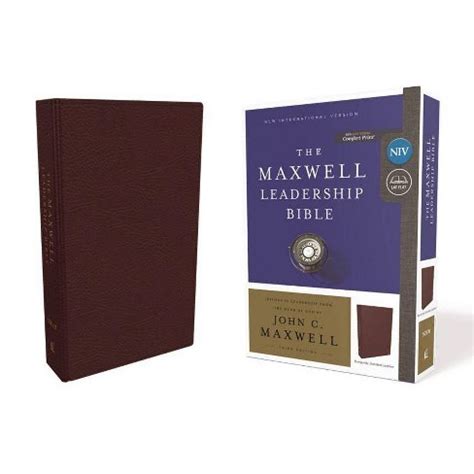 NIV Maxwell Leadership Bible 3rd Edition Premium Bonded Leather Burgundy Comfort Print Reader