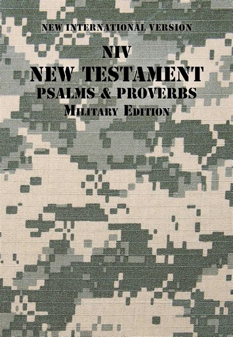 NIV New Testament with Psalms and Proverbs Military Edition Paperback Digi Camo Reader