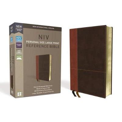 NIV Personal Size Reference Bible Large Print Leathersoft Tan Brown Red Letter Edition Comfort Print Doc
