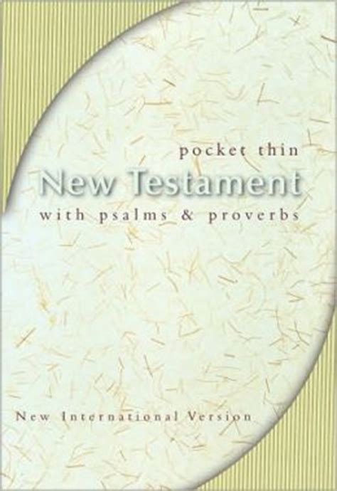 NIV Pocket Thin New Testament With Psalms and Proverbs Doc