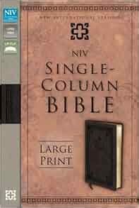 NIV Single-Column Bible Large Print Kindle Editon
