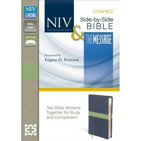 NIV The Message Side-by-Side Bible Compact Imitation Leather Pink Two Bible Versions Together for Study and Comparison Doc