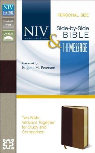 NIV The Message Side-by-Side Bible Personal Size Imitation Leather Burgundy Brown Kindle Editon