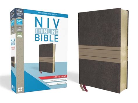 NIV Thinline Bible Giant Print Leathersoft Brown Tan Red Letter Edition Comfort Print Kindle Editon