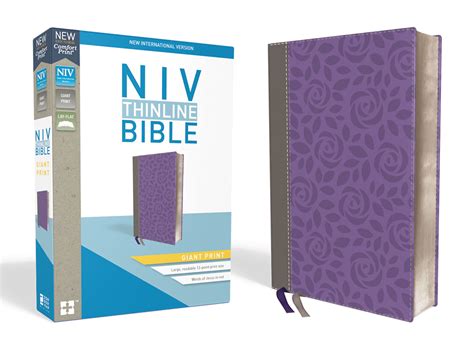 NIV Thinline Bible Giant Print Leathersoft Gray Purple Red Letter Edition Comfort Print PDF