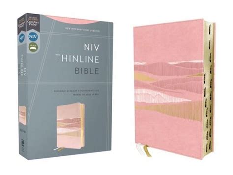NIV Thinline Reference Bible Large Print Leathersoft Pink Brown Red Letter Edition Comfort Print PDF