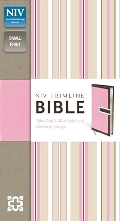 NIV Trimline Bible Imitation Leather Pink Orange Red Letter Edition Doc