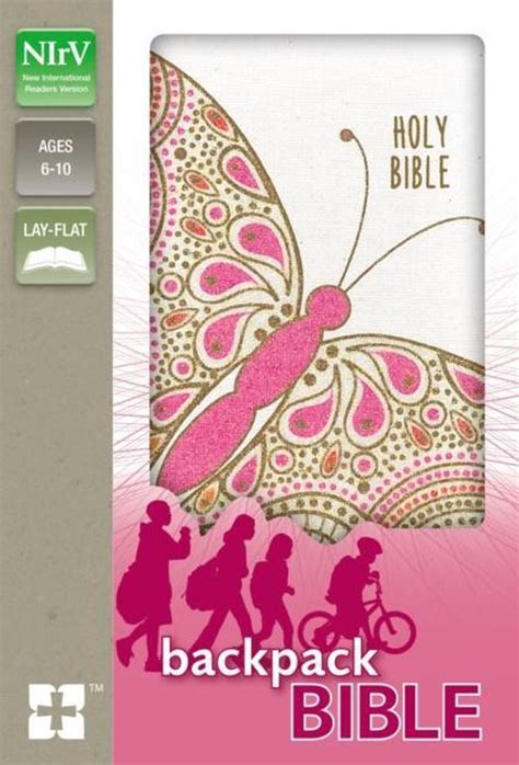 NIrV Backpack Bible Flexcover Pink Butterfly Doc