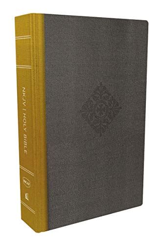 NKJV Deluxe Reader s Bible Cloth over Board Yellow Gray Comfort Print Epub