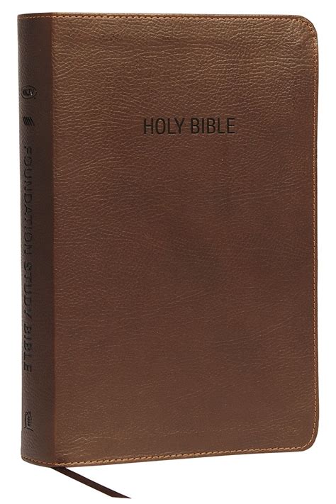 NKJV Foundation Study Bible Leathersoft Brown Indexed Red Letter Edition PDF
