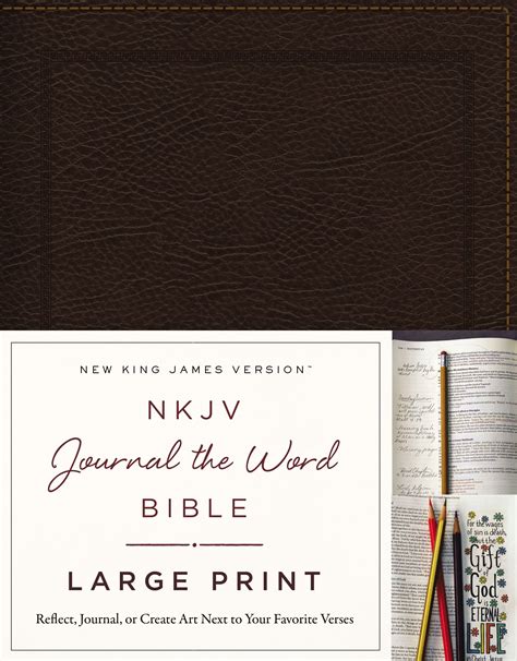 NKJV Journal the Word Bible Bonded Leather Brown Red Letter Edition Comfort Print Reflect Journal or Create Art Next to Your Favorite Verses PDF