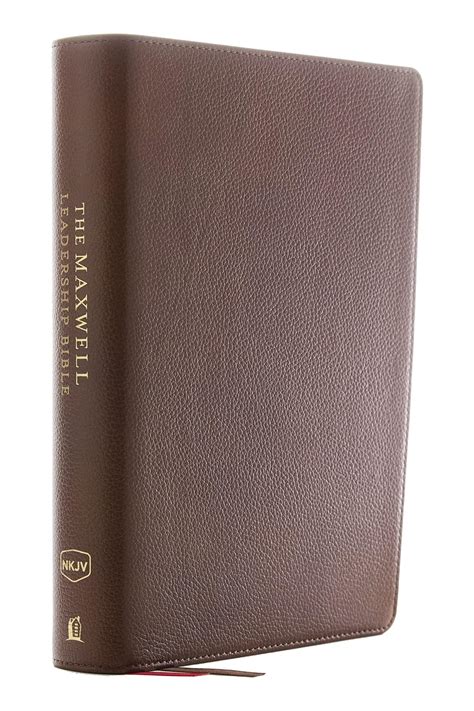 NKJV Maxwell Leadership Bible Third Edition Premium Cowhide Leather Brown Comfort Print Reader