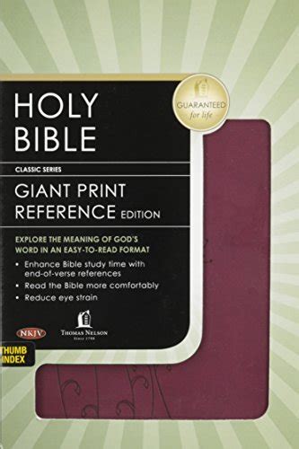 NKJV Personal Size Giant Print End-of-Verse Reference Bible Classic Reader