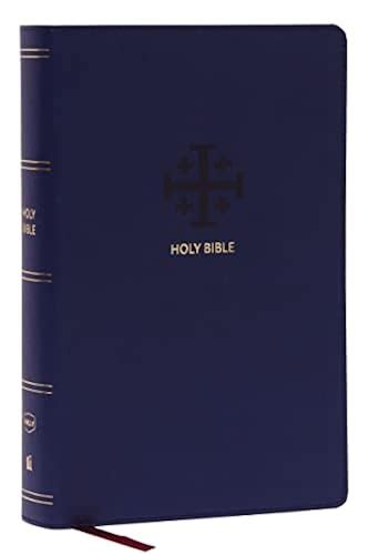 NKJV Reference Bible Compact Large Print Leathersoft Blue Red Letter Edition Reader