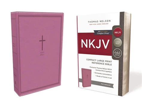 NKJV Reference Bible Compact Large Print Leathersoft Pink Red Letter Edition Kindle Editon