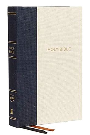 NKJV Thinline Bible Compact Cloth over Board Blue Tan Red Letter Edition Comfort Print PDF