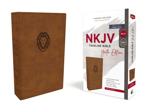 NKJV Thinline Bible Youth Edition Leathersoft Brown Red Letter Edition Comfort Print Epub