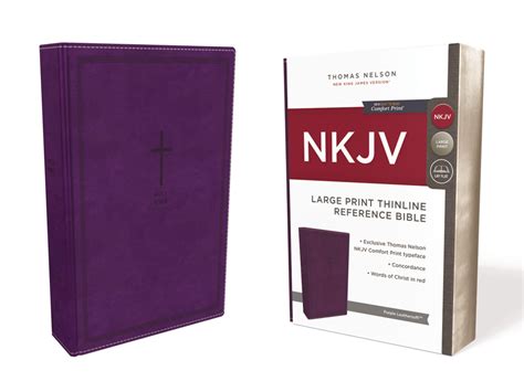 NKJV Value Thinline Bible Large Print Leathersoft Purple Red Letter Edition Comfort Print Kindle Editon