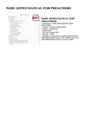 NOEL JONES MANUAL FOR PREACHERS Ebook Reader