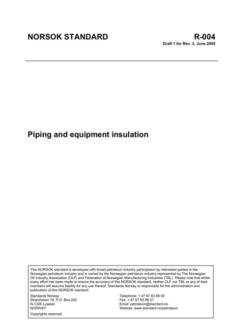 NORSOK INSULATION HANDBOOK Ebook PDF