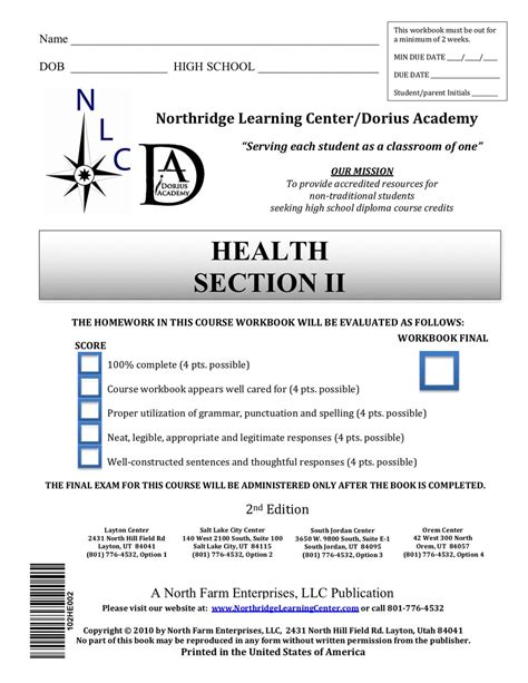 NORTHRIDGE LEARNING CENTER HEALTH PACKET ANSWERS Ebook Doc