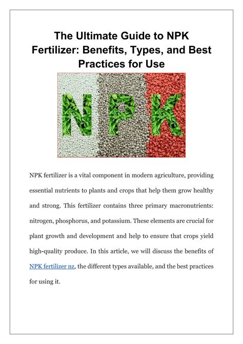 NPK Fertil Machin: The Ultimate Guide to Maximizing Crop Yields with Precision Nutrient Delivery