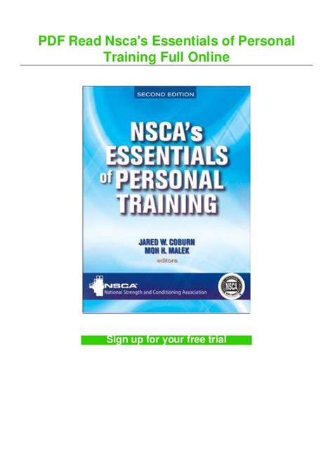 NSCAS Essentials of Personal Training   2nd Edition  PDF Doc