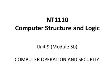 NT 1110 COMPUTER STRUCTURE and LOGIC EXAM  Ebook Kindle Editon