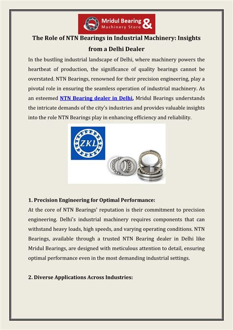 NTN Bearings: The Powerhouse of Industrial Machinery