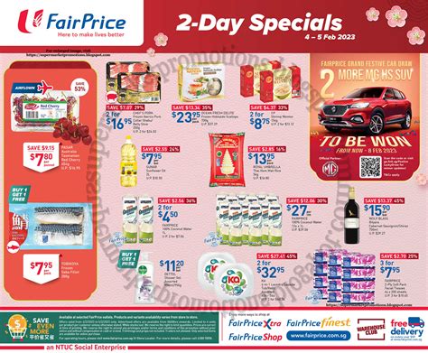 NTUC FairPrice 2 Days Specials: A Shopper's Paradise