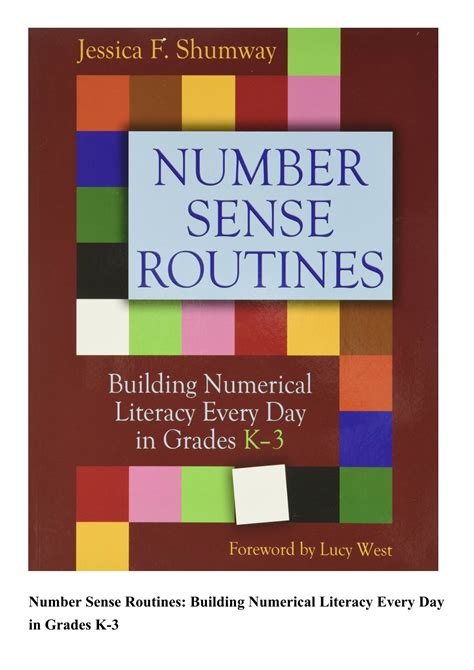 NUMBER SENSE ROUTINES BUILDING NUMERICAL LITERACY EVERY DAY IN GRADES K 3 BY JESSICA F SHUMWAY Ebook Kindle Editon