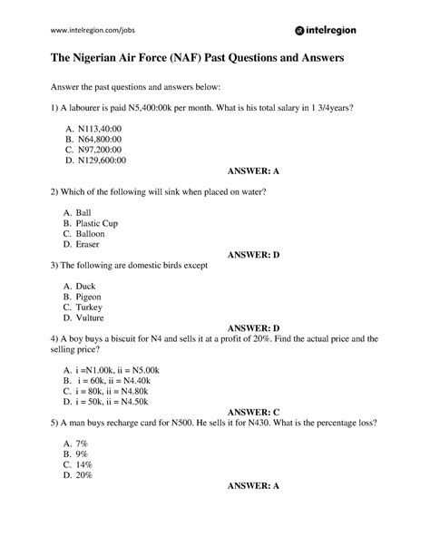 Naf Past Questions Nand Answer Doc