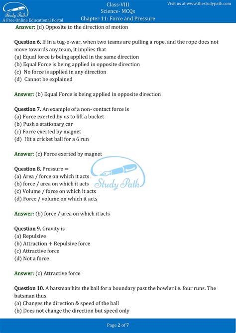 Nail Your Class 8 Force and Pressure MCQs with Ease!