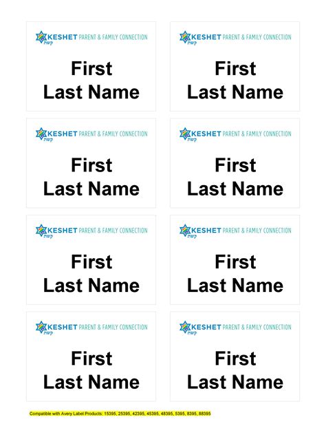 Name Badge Templates For Word