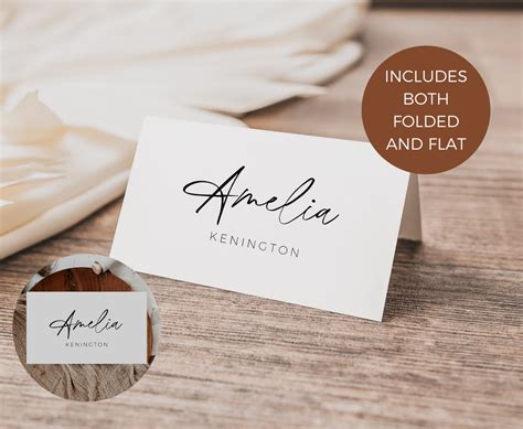Name Place Cards Template