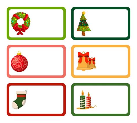 Name Tag Template Christmas