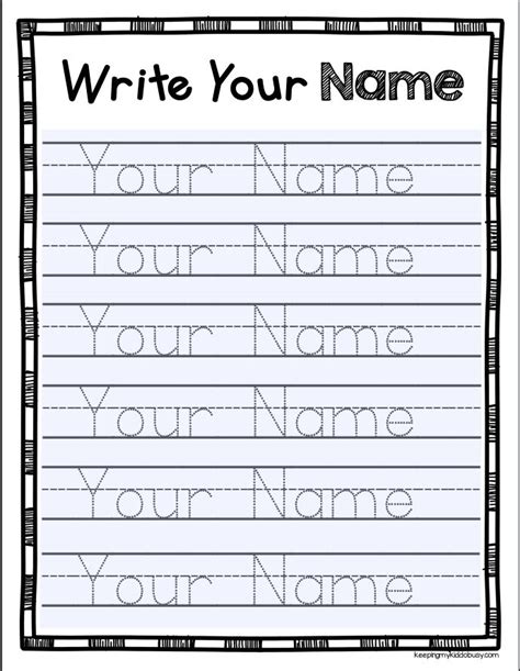 Name Template Printable