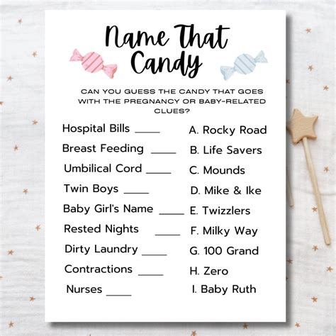 Name That Candy Game Answer Key PDF