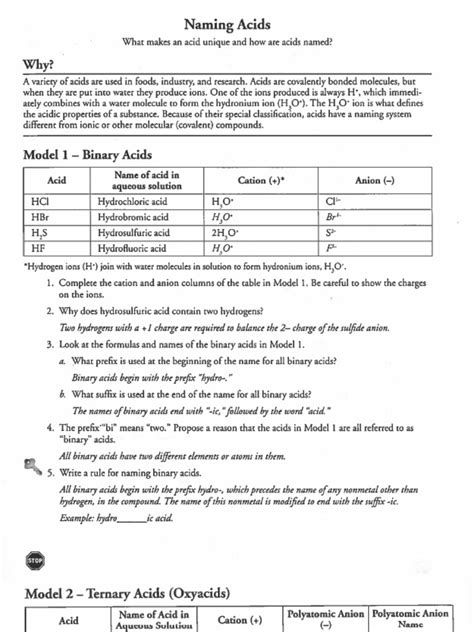 Naming Acids Pogil Packet Answers Epub