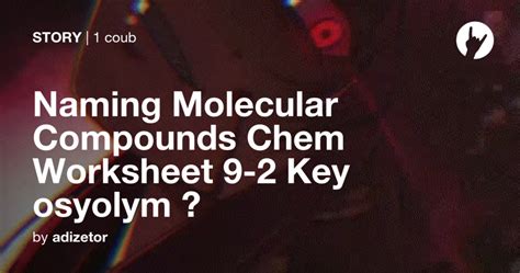 Naming Molecular Compounds Chem 9 2 Answers Doc