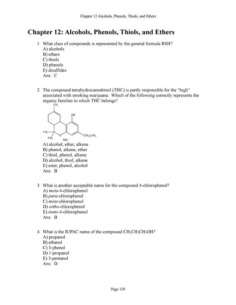 Naming Thiols Practice Questions And Answers Kindle Editon