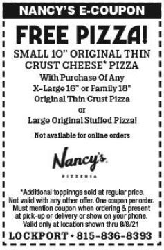 Nancy's Pizza Coupons Printable