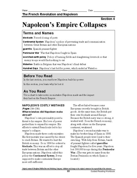 Napoleon Empire Collapses Guided Answers Kindle Editon