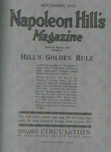 Napoleon Hill s Magazine Jan 1922 Reprint Reader